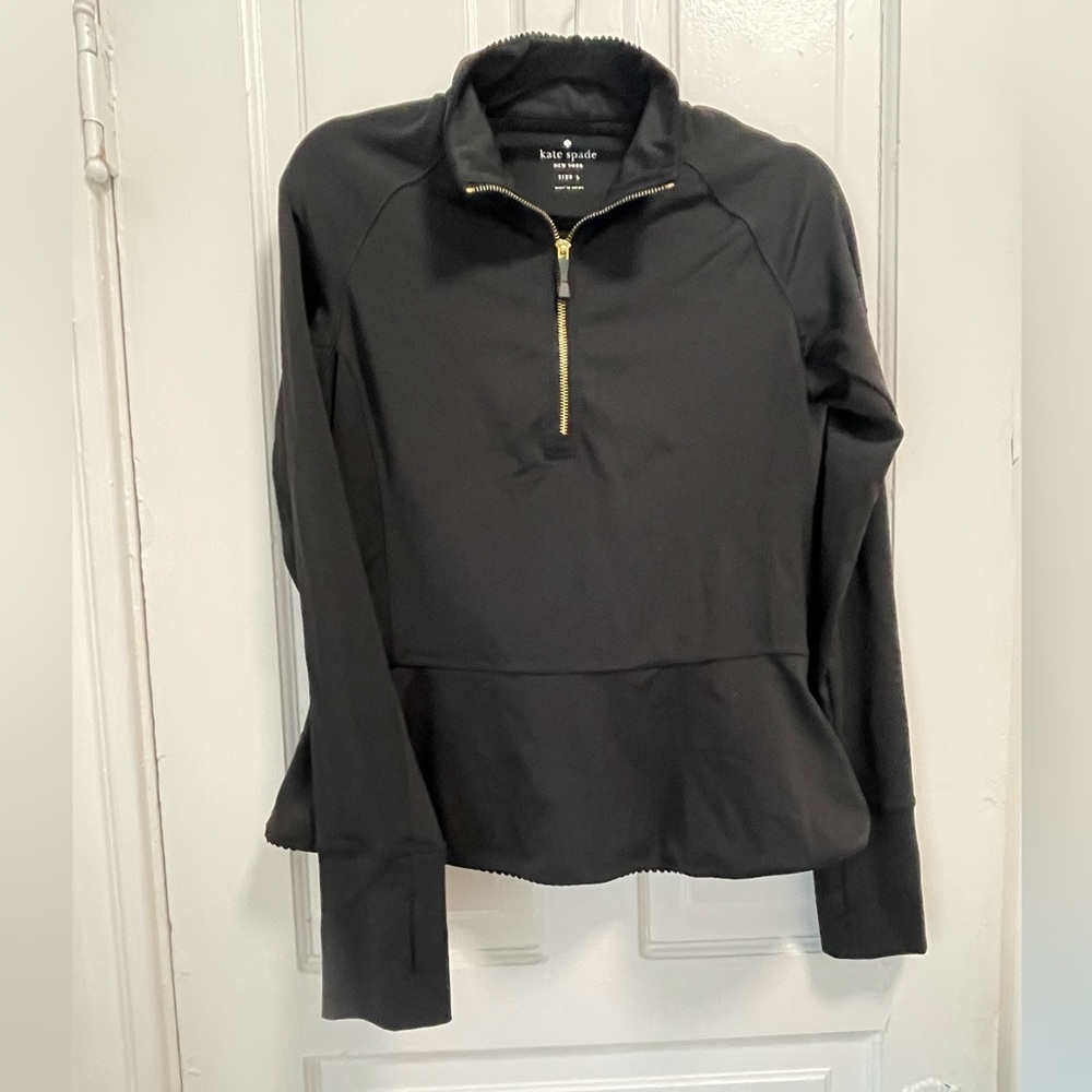 Kate Spade Black Outerwear with Gold Accents